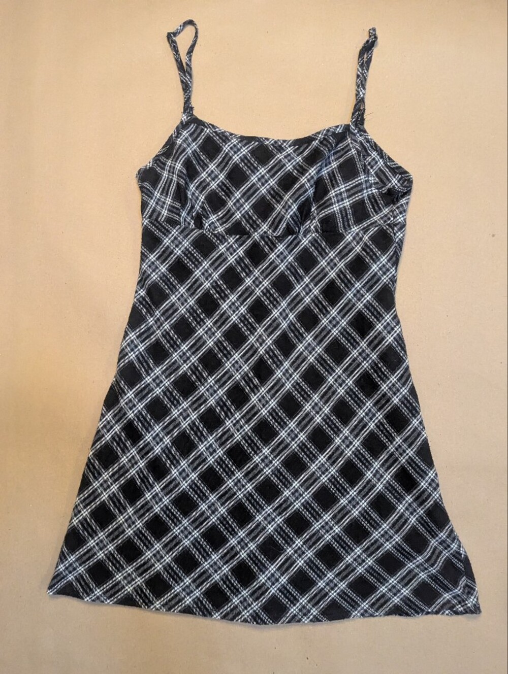 Black and White Plaid Dress